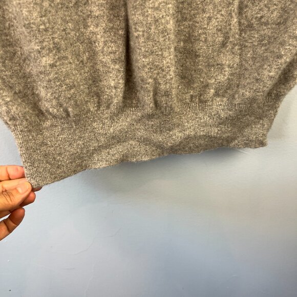 State Cashmere Mens V-neck Gray Sweater Vest Size XL Preppy Academia Classic - Picture 4 of 7